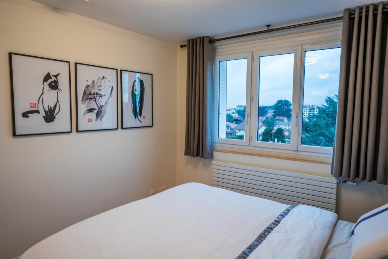 T2 De Standing Climatise Avec Parking Prive, Tram T2 T5, Hopitaux Est Bron Exterior foto